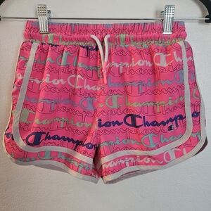 Champion‎ Pink Graphic Athletic Shorts Girls Size 7/8